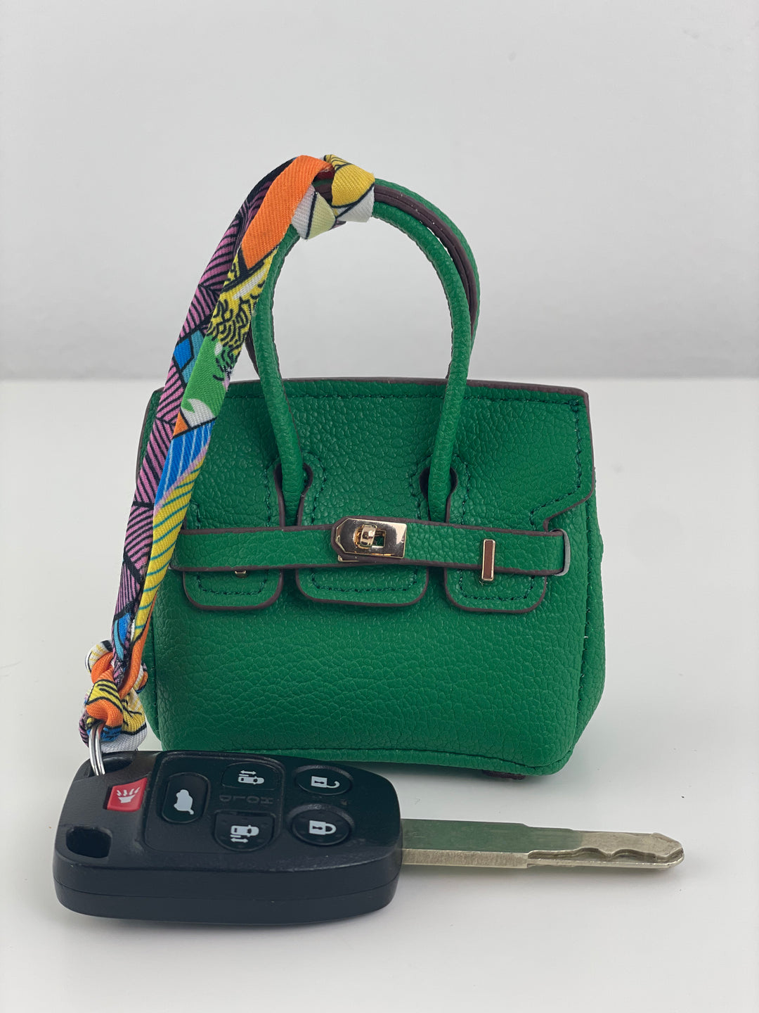 Leather Mini Bag Pendant, Leather Mini Bag Tree Ornament, Leather Mini Bag Keychain, Leather Mini Bag Charm