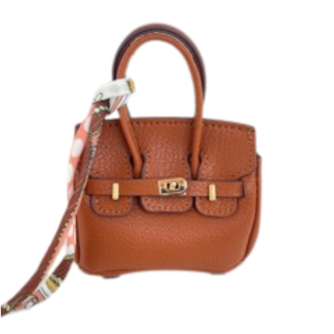 Leather Mini Bag Keychain, Mini Bag Charm, Ornament - Mustkies