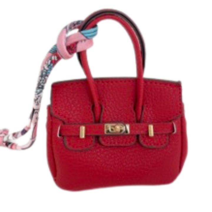 Leather Mini Bag Keychain, Mini Bag Charm, Ornament - Mustkies